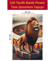 Aslan 1 , Çift Taraflı Bantlı, Tüm Zeminlere Yapışır, (15 x 21 cm).