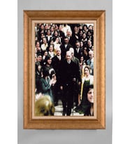 Çerçeveli Paspartulu Atatürk Tablo a436 (Gold)