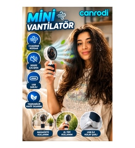 USB Şarjlı Taşınabilir Mini Fan – Sessiz Masaüstü ve El Tipi Kullanım