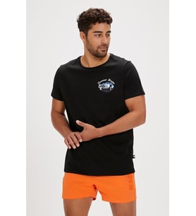Bad Bear DUSTIN T-SHIRT NIGHT Erkek Tişört Siyah S-XXL