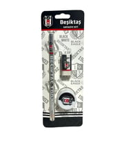 TMN BEŞİKTAŞ LİSANSLI KALEM KALEMTRAŞ SİLGİ 3'LÜ KIRTASİYE SETİ