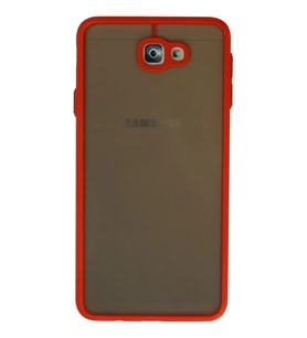 Galaxy J7 Prime Kılıf Montreal Silikon Kapak - Kırmızı