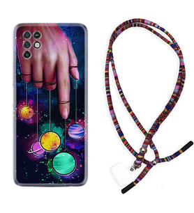 INFINIX Note 11 Pro Note 10 Hot 9 Play Kılıf Boyun Asklı Rasta Silikon Finger planet 1740