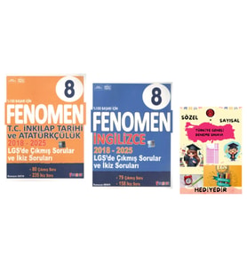 Fenomen 8 LGS (İnkılap-İngilizce) Çıkmış Sorular Ve İkiz Sorular Seti (2018-2025)