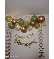 Hoşgeldin Ramazan Yazılı Kaligrafi Banner Gold Renkli 200x30 Cm Ramazan Bayramı