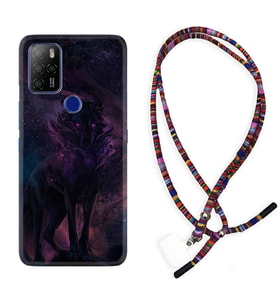 Omix X300 X500 X400 X600 X700 Kılıf Boyun Asklı Rasta Silikon Black Purple Wolf 1791