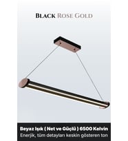 Mira Rose Gold Lineer LED Sarkıt Avize – Kumandalı Dim Edilebilir – Aşağı Işık