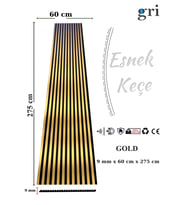 AHŞAP AKUSTİK LAMBİRİ PANEL (Gold 2)