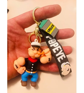 Temel Reis Popeye Silikon Figürlü Anahtarlık Karışık Model Çanta & Araba Süsü