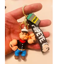 Temel Reis Popeye Silikon Figürlü Anahtarlık Karışık Model Çanta & Araba Süsü