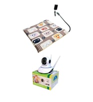 Evcil Hayvan İzleme Güvenlik Kamerası ve Isıtıcılı Kedi Köpek minderi set 45cmx45cmx5cm