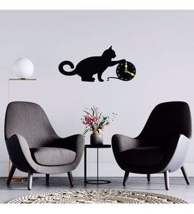 Roma Rakamlı Kedi  Duvar Saati