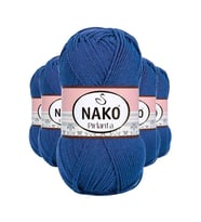 5 Adet Pırlanta Amigurumi El Örgü İpi Yünü Koyu Mavi 10084