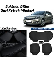 Opel Astra H 2004-2015 Arası Siyah Deri Oto Koltuk Minderi