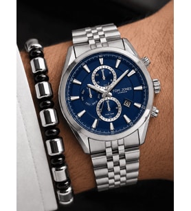 Tom Jones Marka Orijinal - Metalik Renk- 2 Yıl Garantili Erkek Kol Saati - Bileklik Hediyeli