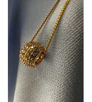 18 Ayar Altın Kaplama Swarovski Taşlı Top Kolye