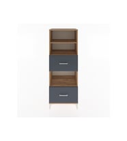Hyperion Dolap 3 Raflı 2 Çekmeceli 60x44x163 Çam-Antrasit