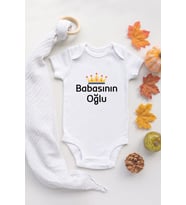 Özel Tasarım Babasının Oğlu Bebek Body Babaya Özel Bebek Badi Zıbın