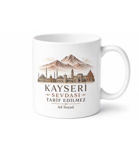 Kayserili Hemşehriye Memleket Baskılı Kupa Bardak Kayseri Hediye