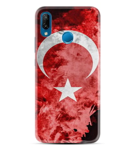 Huawei P20 Lite Mate 10 20 Lite Pro P40 Lite KılıfDesemli Silikon Şanlı Türk Bayrağı 1315