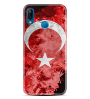 Huawei P20 Lite Mate 10 20 Lite Pro P40 Lite KılıfDesemli Silikon Şanlı Türk Bayrağı 1315