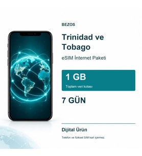 Northcity Trinidad ve Tobago eSIM İnternet Paketi 1 GB 7 Gün