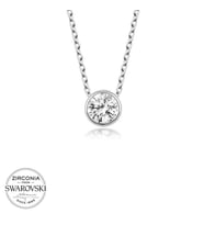 Ucarticaret S-warovski Taşlı Gümüş Tektaş Bayan Kolye