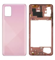 Samsung Galaxy A71 - SM-A715F FULL Kasa Arka Kapak Takım PEMBE