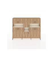 Arges Dolap 14 Raflı 10 Kapaklı 220x30x163 Çam-Çam/Aytaşı