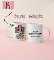 Canım Öğretmenim Karikatürlü İsimli Kişiye Özel Kupa Bardak
