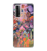 Huawei P Smart 2021 Uyumlu Aesthetic Desenli Şeffaf Telefon Kılıfı