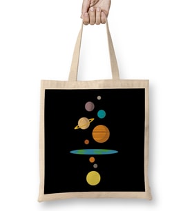 Flat Earth Solar System Bez Çanta Uzun Saplı