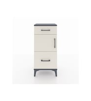 Arges Komodin Tek Raflı 2 Çekmeceli Tek Kapaklı 44x30x96 Antrasit-Aytaşı