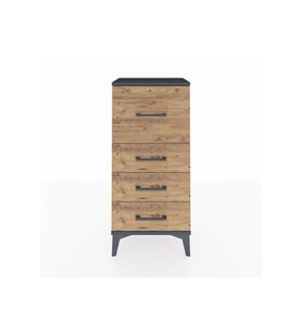 Arges Komodin 4 Çekmeceli 44x30x96 Antrasit-Çam