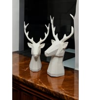2'li Set Geyik Figürlü Modern Dekoratif Pinterest Biblo 22cm/19cm Dekoratif Geyik, Pinterest