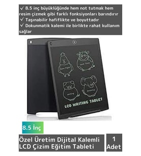 Premium Seri 8.5 İnç LCD Dijital Kalemli Çocuk Not Resim Grafik Çizim Eğitim Tableti