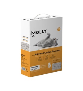 Molly Aktif Karbon Granüllü Kedi Kumu 10 Lt (Beyaz)