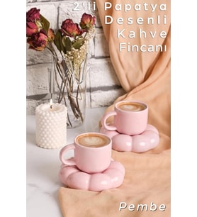 2 Set (4 Parça) Bulut Model Kahve Fincanı 90 ml - Türk Kahvesi Fincanı