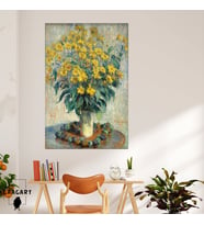 Tekli Dikey Kanvas Duvar Tablosu Claude Monet Kudüs Enginar Tablosu