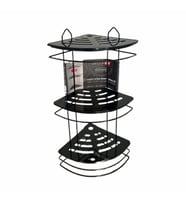 DECOREV SİYAH 3 KATLI BANYO KÖŞELİĞİ