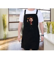 BK Gift Kişiye Özel Erkek Chef Karikatürlü Profesyonel Siyah Mutfak Önlüğü, Aşçı Önlüğü, Şef Önlüğü, Arkadaşa Hediye-13