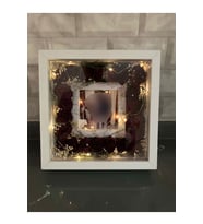 25x25 cm Verda Ledli Derin Çerçeve Gül Tasarımlarınız İçin(Fotoğraf Hediye)