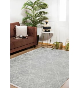 Dijital Kaymaz Yıkanabilir Beyaz Geometrik Salon Halısı Mutfak Halısı Koridor Halısı Yolluk HLN922