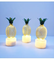 Mobgift 3’lü Mini Metal Ananas Masa/Gece Lambası (Gold)