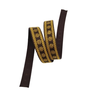 Angel Çanta Aksesuar 3 cm Polyester Kolon Kahverengi Gold Simli 1 Metre