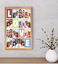 BK Gift Kişiye Özel Love Temalı Dekoratif Retro Ahşap Çerçeveli Tablo 40x25cm-1