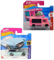 2 Araç Set Barbie The Movie 1956 Corvette & Hot Wheels Barbie Dream Camper (1/64)