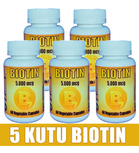 Biotin 5000mg 300 Kapsül (5 KUTU)