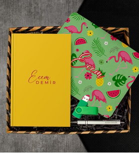 eJOYA Kişiye Özel Defter & Kalem & Mousepad & Usb Bellek Hediye Kutusu 112958