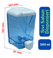 Wespa Plastik Şeffaf Sıvı Sabun Dispenseri 500 ml. x 20 Adet